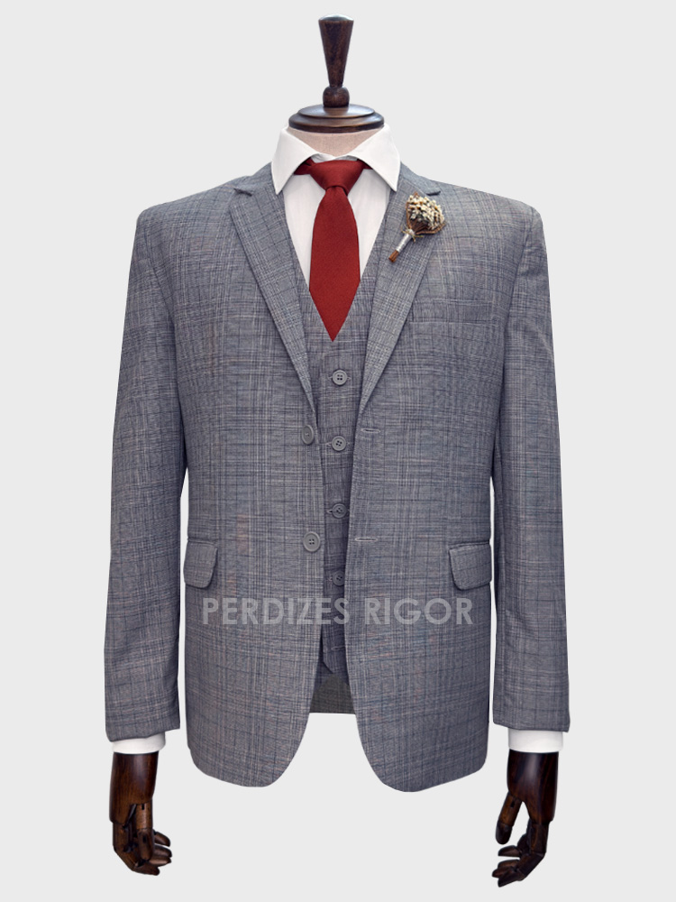 Aluguel de Terno Cinza Xadrez